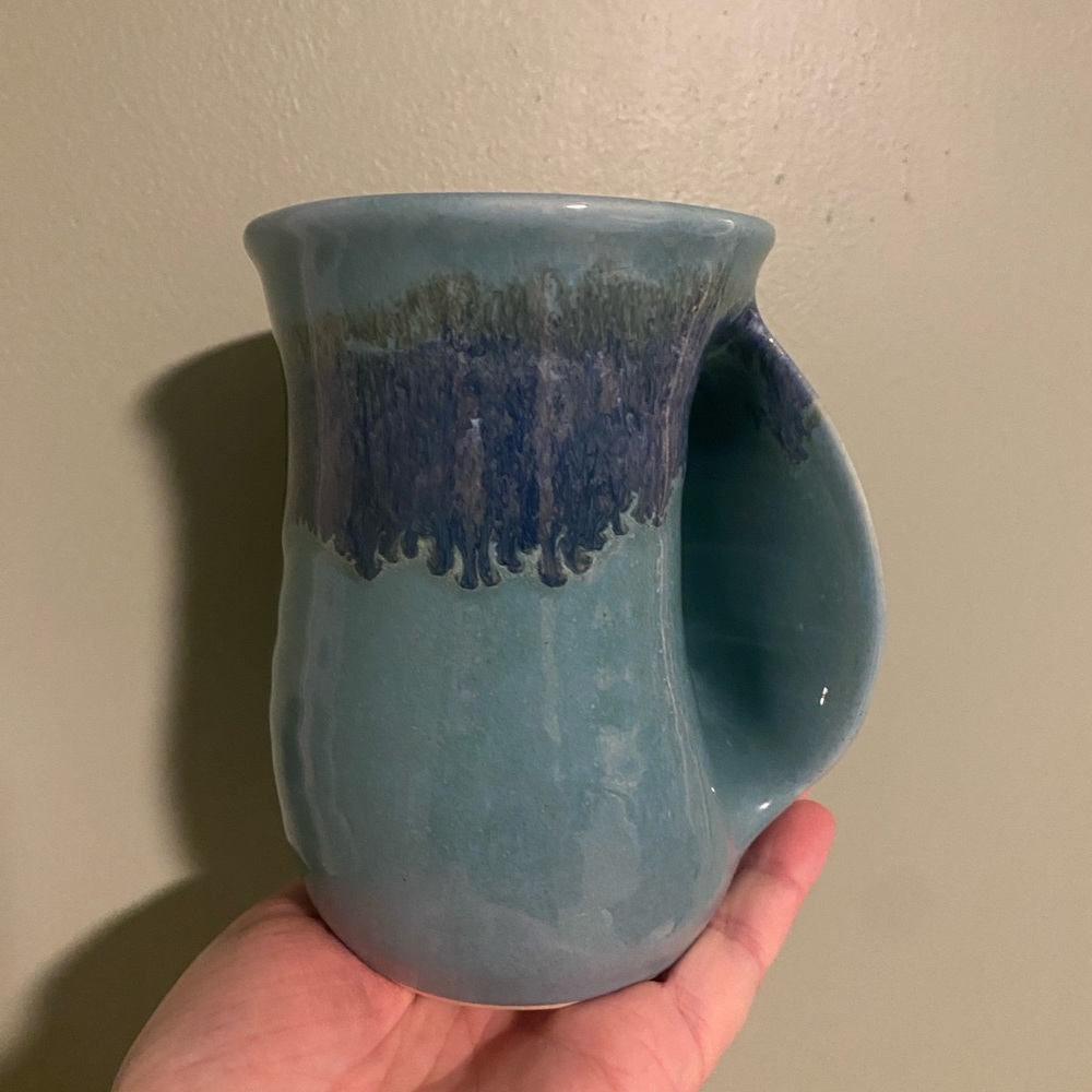 Handcrafted Ceramic Mug - Blue and Green
